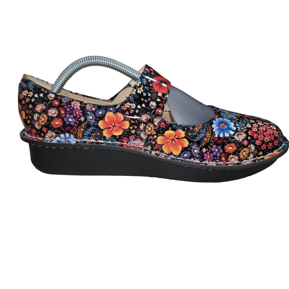 Alegria Paloma Midnight Garden Patent Leather Shoes Comfort Walking US 11.5 -12 - Picture 6 of 12